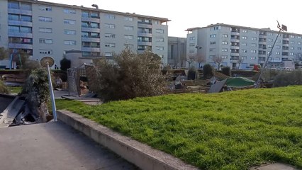 Se hunde un parking subterráneo en Nueva Montaña (Santander)