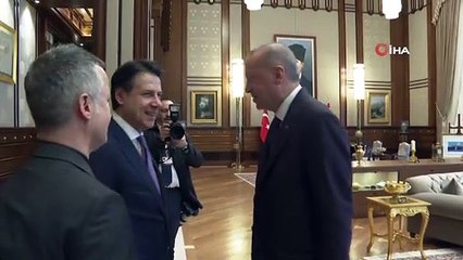 Cumhurbaşkanı Erdoğan, İtalya Başbakanını kabul etti