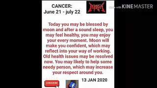 Daily horoscope||Zodiac sign|| astronomy 13 JAN 2020