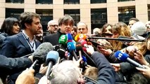 Puigdemont, a l'entrada del Parlament Europeu