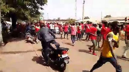 Manif du FNDC, largement suivie à, Fria 2