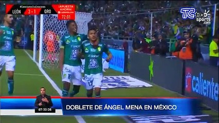 Ángel Mena hace un doblete en la Liga MX en México