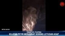 Rekaman Petir Keluar dari Kawah Gunung Taal