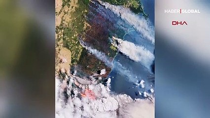 Avustralya'daki yangının uzaydan görüntüleri yayınlandı