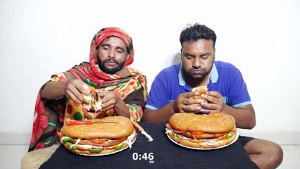 India's Biggest Bahubali Burger Eating Challenge | World Record Burger Eating Competition |  Food Challenge India