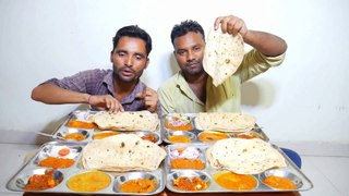 4x massive Rumali Roti Thali Eating Challenge | Shahi Paneer, Kadai Paneer, khoya Paneer, Dal Fry Matar paneer Eating Competition | Food Challenge India