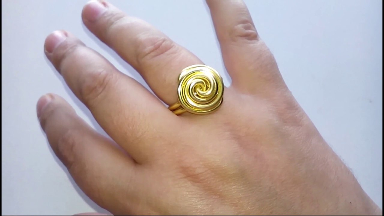 HOW TO MAKE A SIMPLE RING FOR BEGINNERS WITH WIRE-COMO HACER UN ANILLO SENCILLO PARA PRINCIPIANTES CON ALAMBRE
