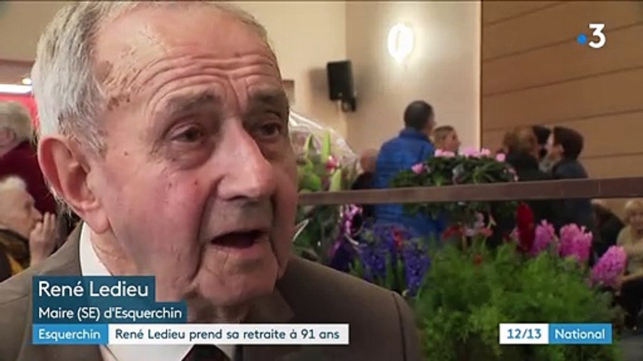 Nord : René Ledieu, doyen des maires de France, va quitter son poste à 91 ans