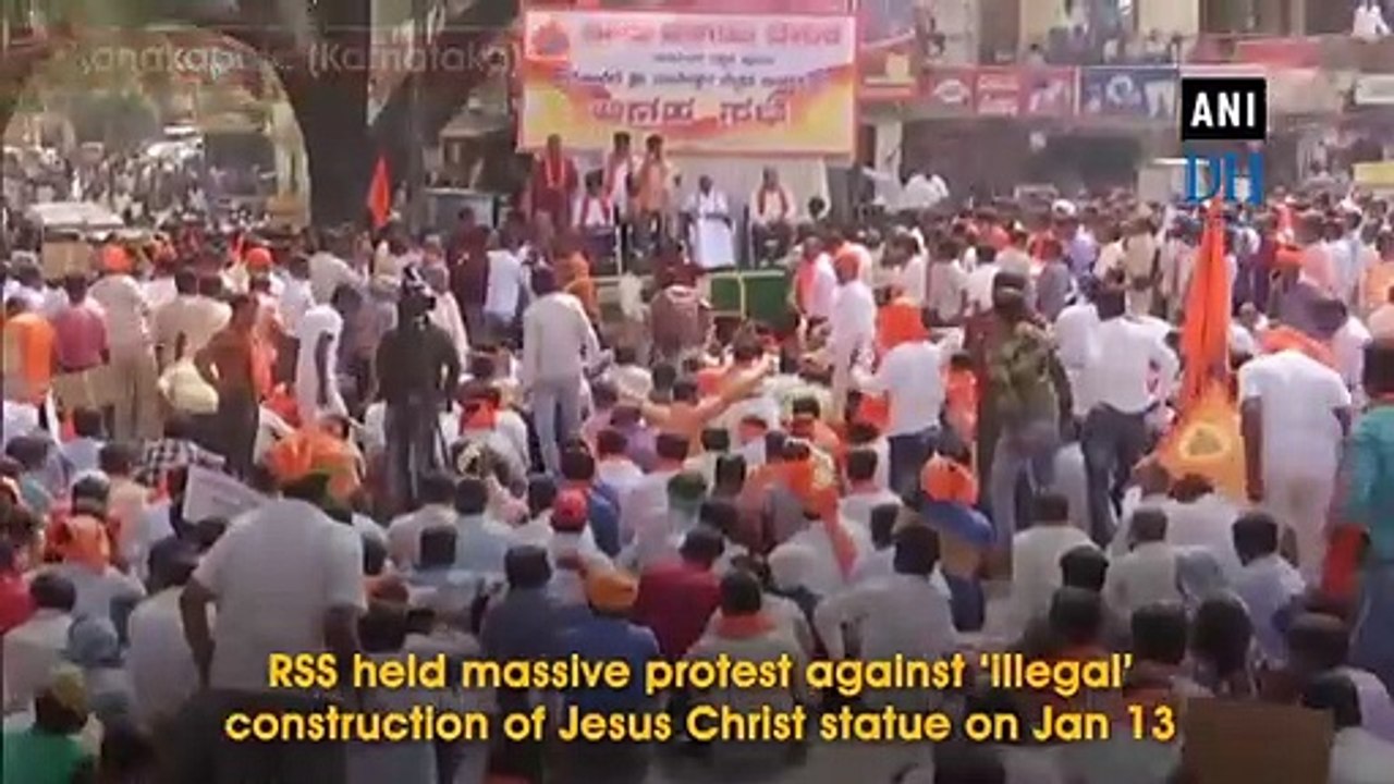 RSS protests against ‘illegal’ construction of Jesus Christ statue in Karnataka