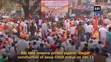 RSS protests against ‘illegal’ construction of Jesus Christ statue in Karnataka
