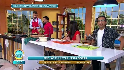Arranca la semana con unas ricas Chuletas navegantes en salsa verde. | Venga La Alegría