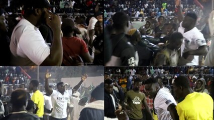 Bagarre entre le camp de Tapha Tine et de Reug Reug au Stadium Iba Mar Diop...