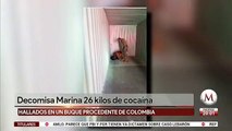 Marina asegura  26 kilogramos de cocaína en Manzanillo