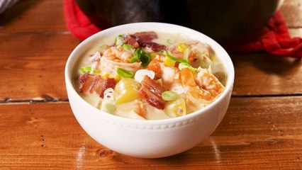 Shrimp And Bacon Corn Chowder Is More Than Just Good Looks
