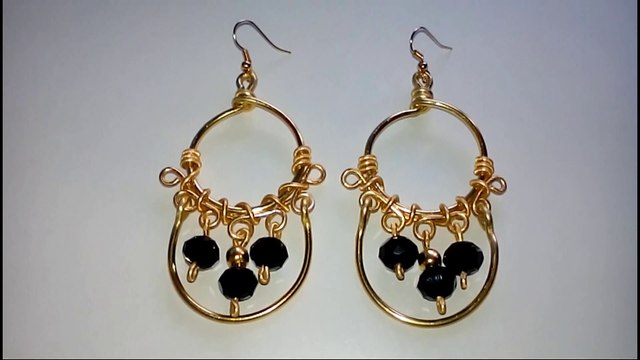 HOW TO MAKE ROMAN TYPE EARRINGS-COMO HACER PENDIENTES TIPO ROMANA