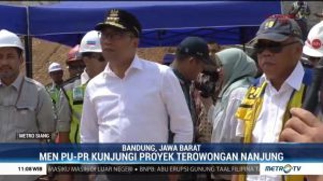 Menteri PUPR dan Ridwan Kamil Tinjau Proyek Terowongan Nanjung di Bandung