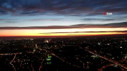 İstanbul semalarında gün batımı hayran bıraktı