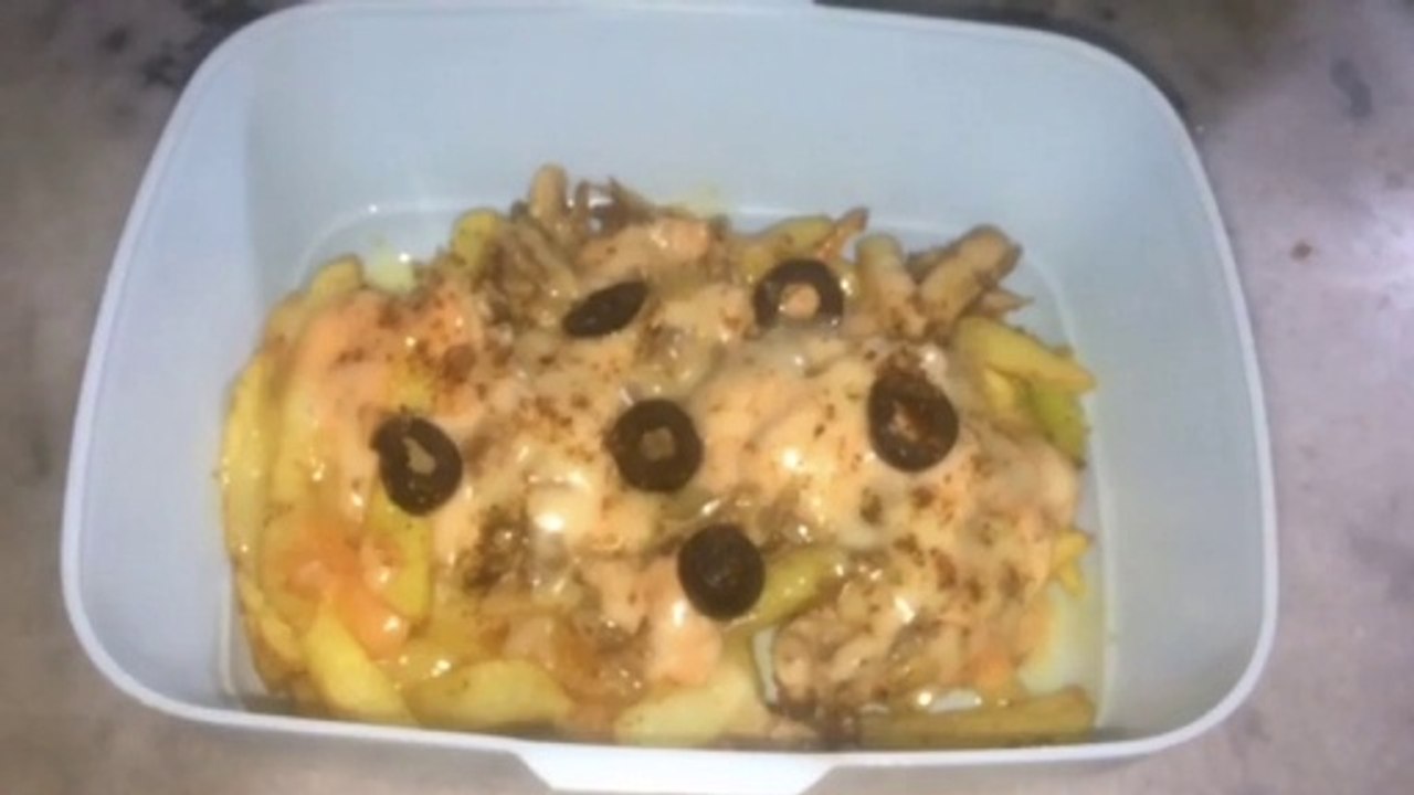 PIzza Fries Recipe. Kids Favourite Lunchbox French Fries Pizza پزا فرائیز