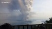 Further footage of Taal volcano eruption in the Philippines