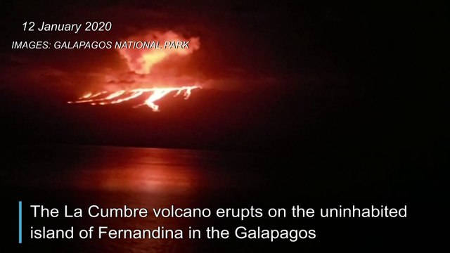 Volcano erupts on ecologically sensitive Galapagos island