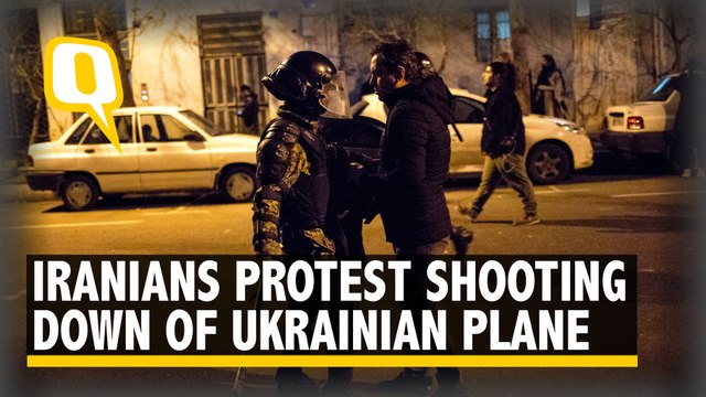 Watch: Iran Police Fires Live Rounds at Citizens Protesting Shooting Down of Ukrainian Plane