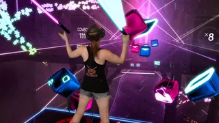 Beat Saber || Shatter Me by Lindsey Stirling (Expert+) First Attempt || Mixed Reality
