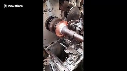 Metal spinning this copper plate is super satisfying