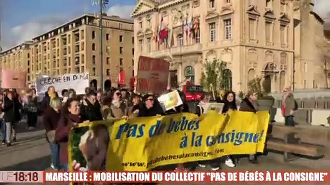 Marseille : une manifestation du collectif "pas de bébés à la consigne"