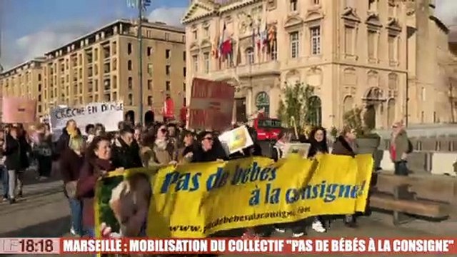 Marseille : une manifestation du collectif pas de bébés à la consigne
