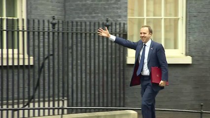 Hancock hugs colleague Sunak outside 10 Downing Street