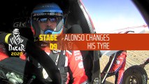 Dakar 2020 - Étape 9 / Stage 9 - Alonso changes his tyre