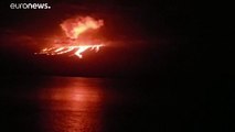 Espectacular erupción volcánica en las islas Galápagos