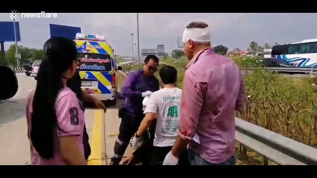 Eight British tourists injured with three critically after minivan crash in Thailand