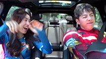 슈퍼히어로 소풍가요! Superheroes Surprise Mashu With Dancing Car Ride! - 마슈토이 Mashu ToysReview