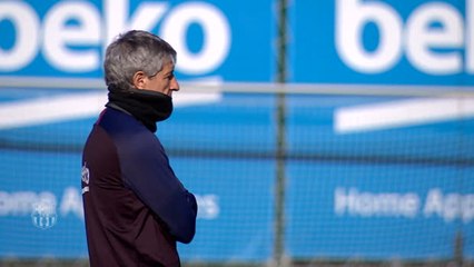 Setien leads first Barcelona training session
