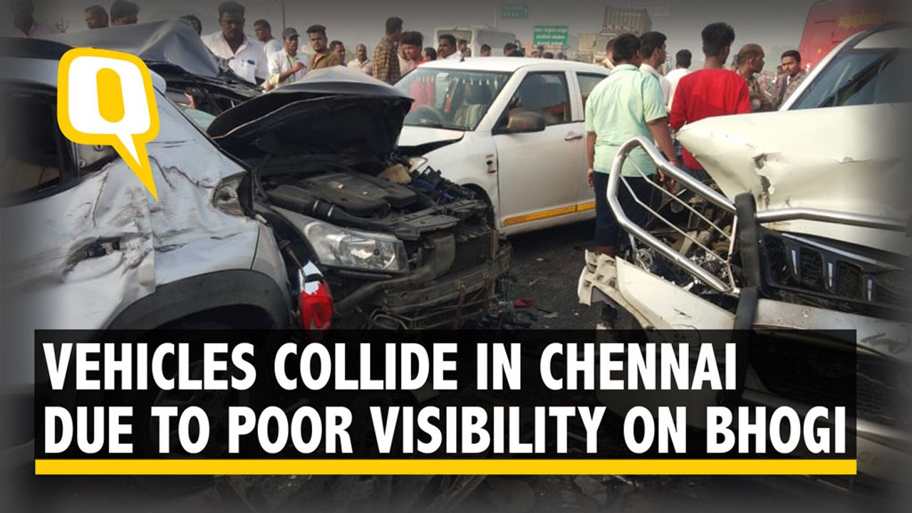 10 Vehicles Collide as Chennai Air Quality Dips Sharply on Bhogi