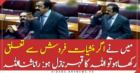 “I should face wrath of the Almighty Allah if I found guilty in Narcotics case,' says Rana Sanaullah
