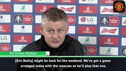 Download Video: Bailly could return for Liverpool game - Solskjaer