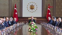 Spor cumhurbaşkanı erdoğan; tff başkanı ve yöneticiler ile kulübler birliği başkanı mehmet serpil...