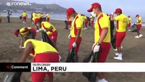 مقامات پرو در کارزاری تبلیغاتی سواحل لیما را از زباله پاکسازی کردند