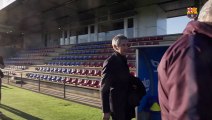 Quique Setién's arrival at Ciutat Esportiva FC Barcelona 2020