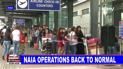 NAIA operations back to normal