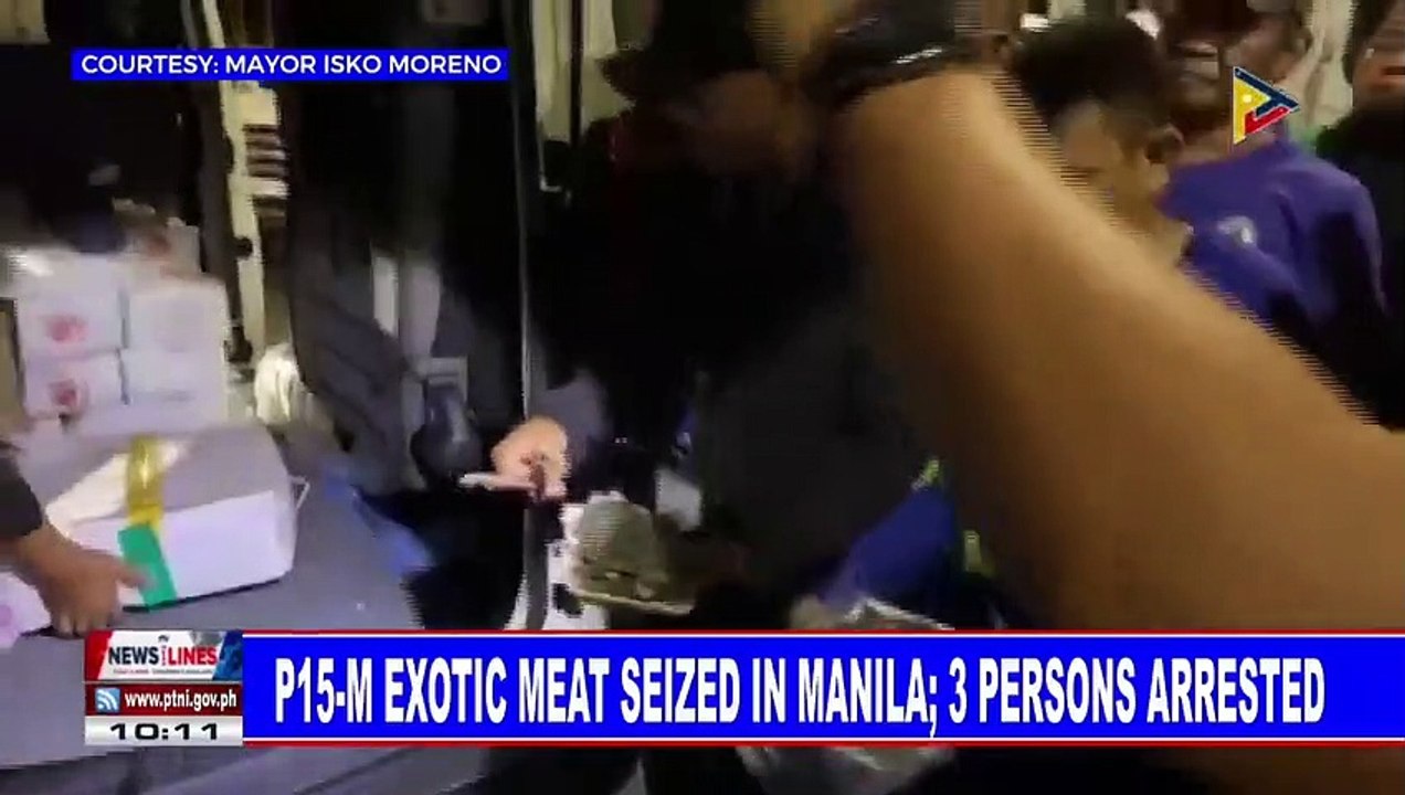P15-M exotic meat seized in Manila; 3 persons arrested