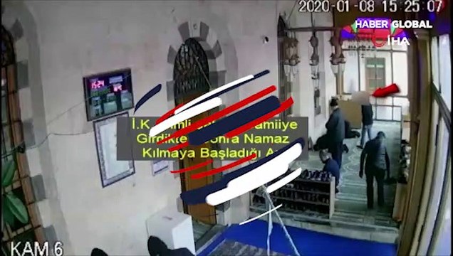 Namaz kılar gibi yaptı valizi çaldı