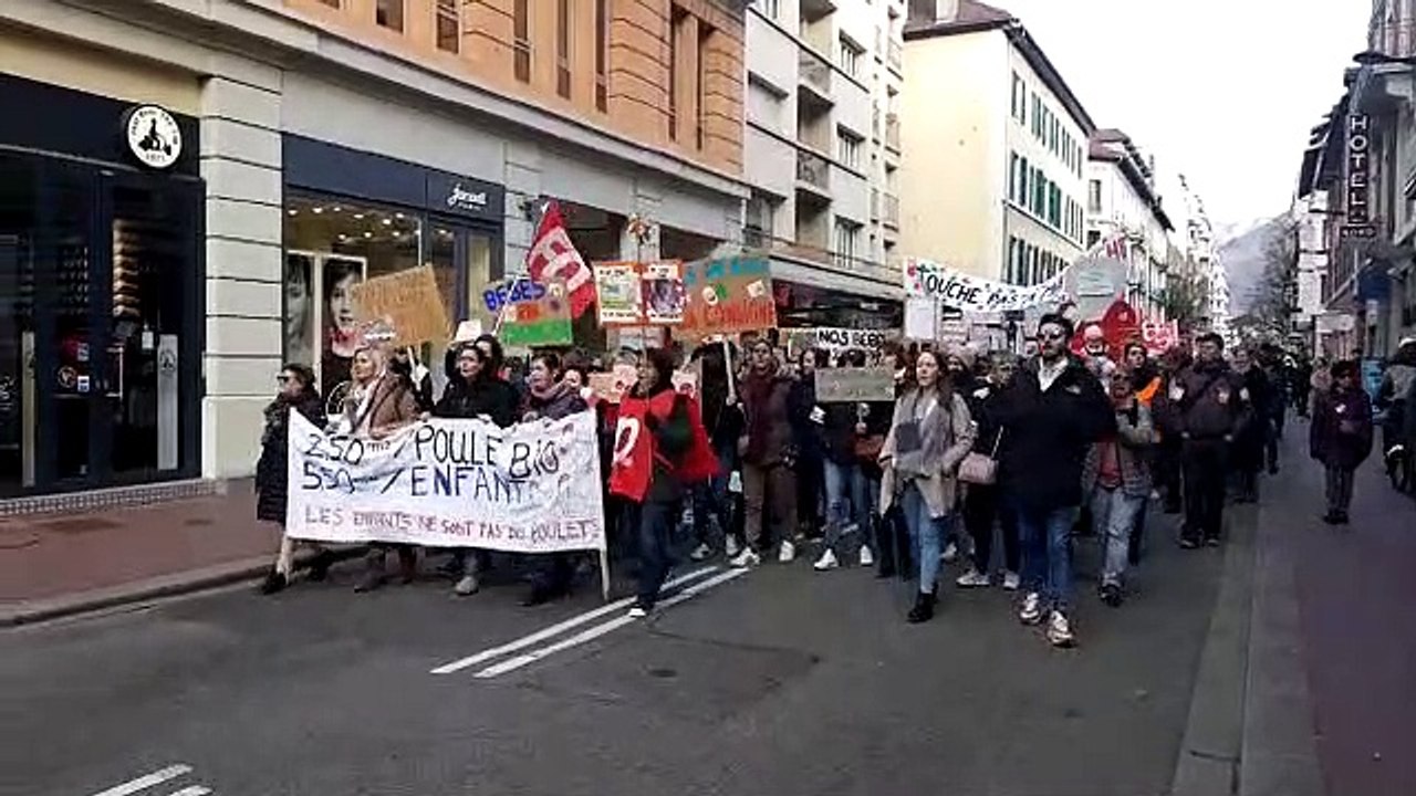 Annecy :  manifestation des professionnels de la petite enfance
