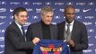 Quique Setién es presentado como nuevo entrenador del FC Barcelona