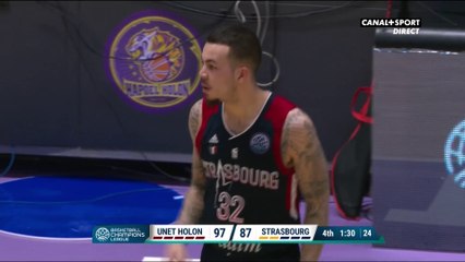 Le 3 points pour Gabe York - Holon / Strasbourg (Basketball CL)