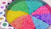 DIY Colors Kinetic Sand Cake Learn Colors Slime Washing Laundry
