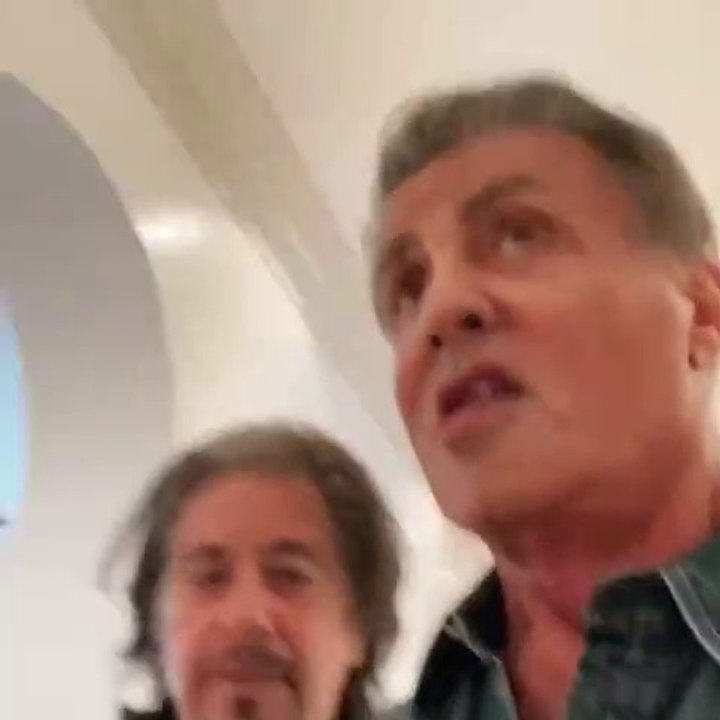 The meeting of the masters |The great Al Pacino - Sylvester Stallone- Jay Glazer - Guy Fieri |