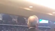 Florentino Pérez celebra el penalti de Sergio Ramos